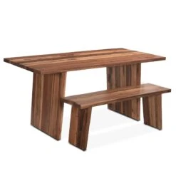 Madrid Modern Natural Teak Wood Dining Table 12 Madrid Modern Natural Teak Wood Dining Table -Household Items Series FBC DT80NT dt2