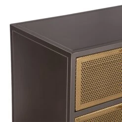 Cleveland 55" Industrial Gunmetal And Brass Sideboard -Household Items Series FBN SB55GMBR dt3