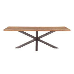Basel 88" Smoked Acacia Wood Dining Table