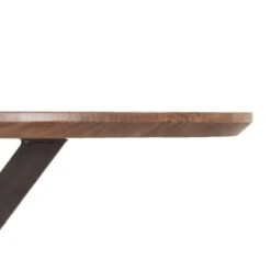 Basel 60" Smoked Acacia Round Dining Table -Household Items Series FBR RD60SA dt3