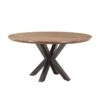 Basel 60" Smoked Acacia Round Dining Table -Household Items Series FBR RD60SA f8cabe5b 1de6 4c86 bb83 b5399de4d7f9