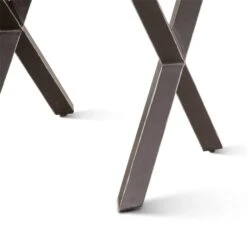 Elliston 26" Live Edge Sheesham Wood And Iron Side Table -Household Items Series FBS ST26NA dt2