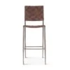 Lund 17" Buffalo Leather And Iron Bar Chair 2 Lund 17" Buffalo Leather And Iron Bar Chair -Household Items Series FCPH BC17BR