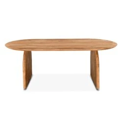 Catalina 79" Dining Table With Natural Acacia Wood -Household Items Series FCT DT79NA