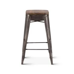 Rustic Revival Industrial Modern Counter Stool