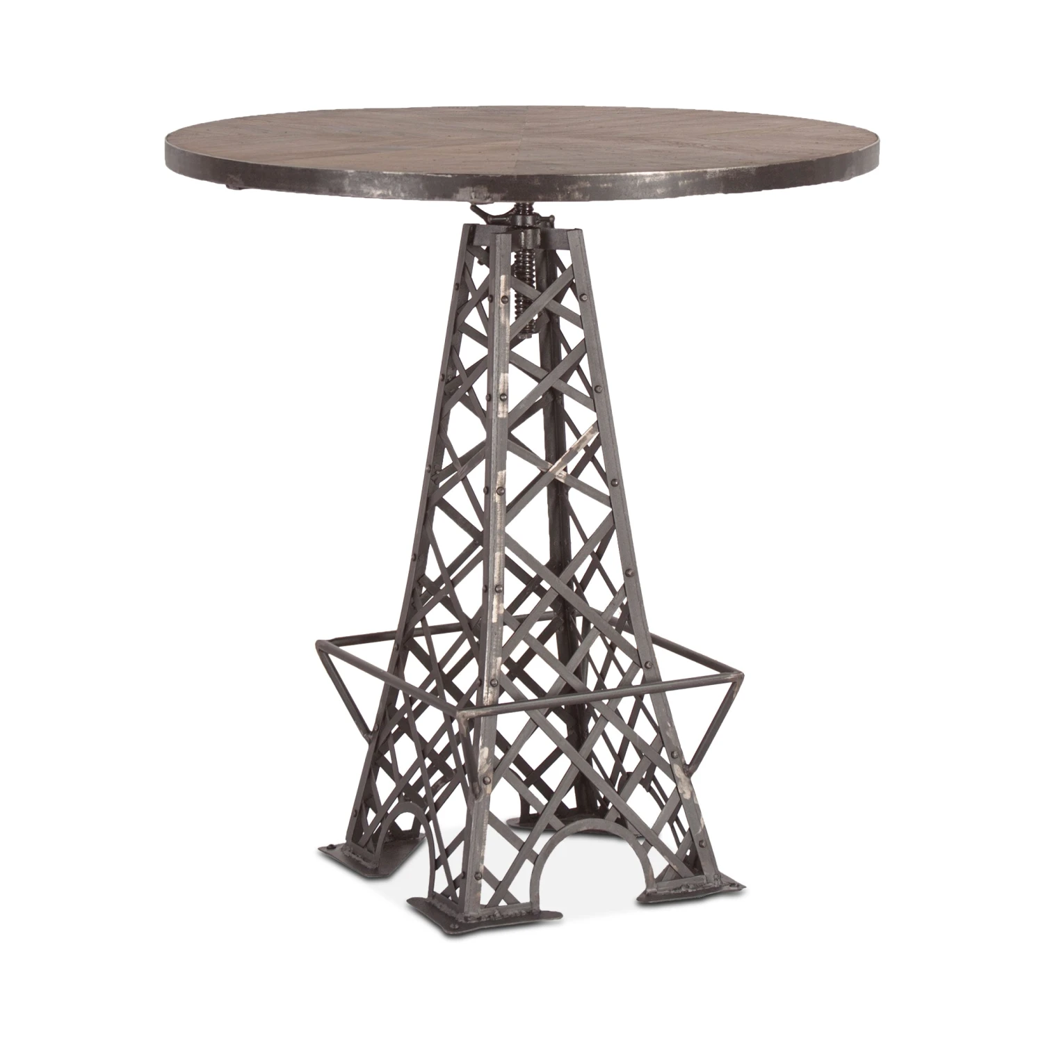 Rustic Revival Eiffel Tower Industrial Bistro Table 5 Rustic Revival Eiffel Tower Industrial Bistro Table - Image 3