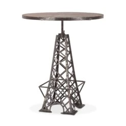 Rustic Revival Eiffel Tower Industrial Bistro Table 9 Rustic Revival Eiffel Tower Industrial Bistro Table -Household Items Series FEI BT32 sd1
