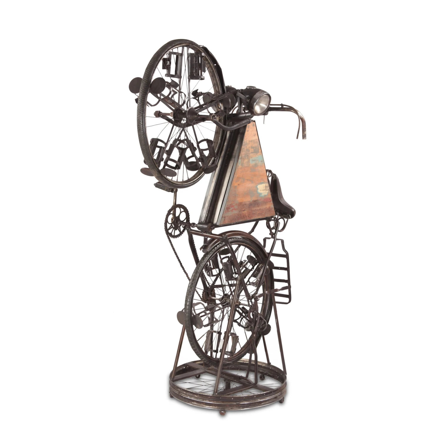 Rustic Revival Industrial Bicycle Bar Cart 3 Rustic Revival Industrial Bicycle Bar Cart