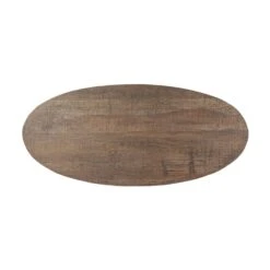 Rustic Revival Industrial Teak Wood Oval Shape Dining Table -Household Items Series FEI ODT94 dt1