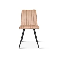 Brisben Vintage Modern Hand Washed Leather Dining Chair, Set Of 2