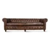 Brisben Chesterfield Sofa In Antique Whiskey Leather -Household Items Series FEX CH3 AW