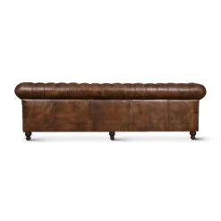 Brisben Chesterfield Sofa In Antique Whiskey Leather -Household Items Series FEX CH3 AW bk1