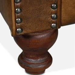 Brisben Chesterfield Sofa In Antique Whiskey Leather -Household Items Series FEX CH3 AW dt1