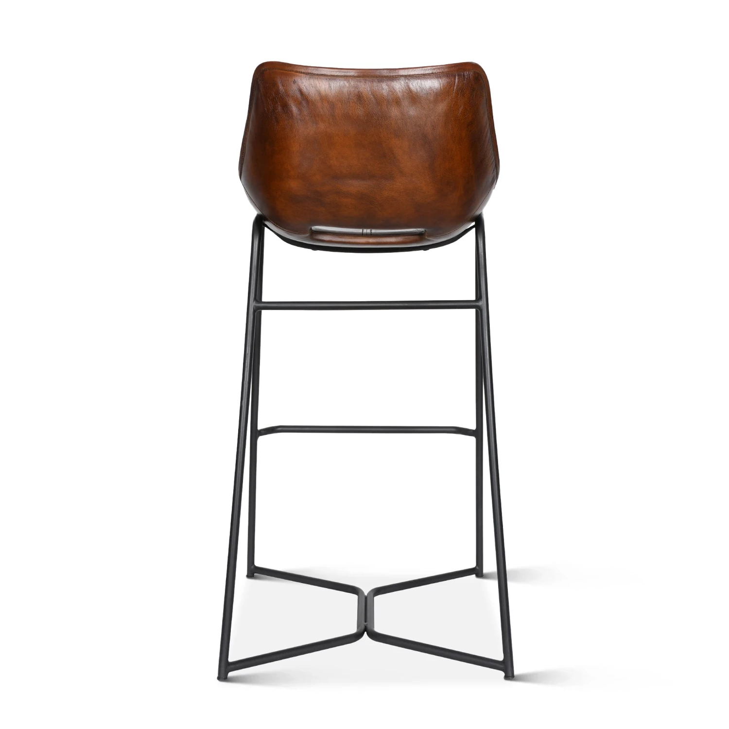 Brisben Modern Open Back Hand Washed Leather Counterstool 12 Brisben Modern Open Back Hand Washed Leather Counterstool - Image 10