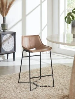 Brisben Modern Open Back Hand Washed Leather Counterstool 19 Brisben Modern Open Back Hand Washed Leather Counterstool -Household Items Series FEX STCC AI Stanley Counter Chair Antique Ivory