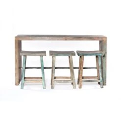 Cordoba Vintage Reclaimed 4pc Sofa Back Console Set