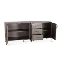 Detroit 72" Iron Sideboard Gunmetal Gray -Household Items Series FMO SB72GM dt1