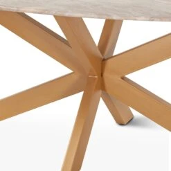 Pasadena 90" Iron And Marble Oval Dining Table 13 Pasadena 90" Iron And Marble Oval Dining Table -Household Items Series FMU DT90SWAG dt2