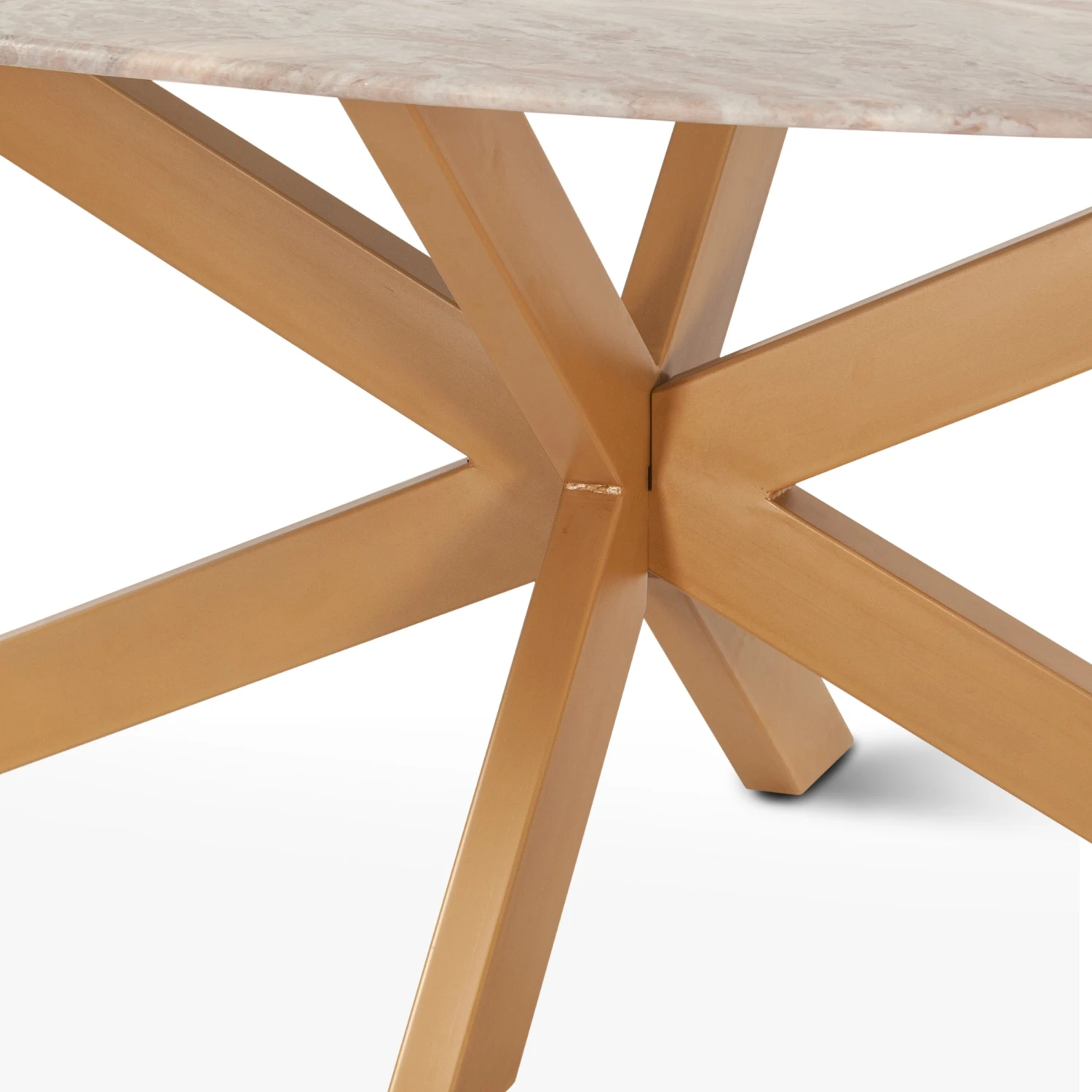 Pasadena 90" Iron And Marble Oval Dining Table 6 Pasadena 90" Iron And Marble Oval Dining Table - Image 4