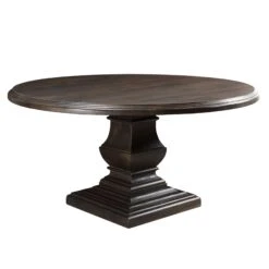 Toulon Vintage Brown Round Dining Table