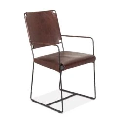 Melbourne Industrial Modern Leather Armchair -Household Items Series FNY AC18 CH GG 3q1