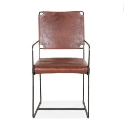 Melbourne Industrial Modern Leather Armchair -Household Items Series FNY AC18 TB GG