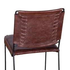 Melbourne Industrial Modern Leather Dining Chair, Set Of 2 26 Melbourne Industrial Modern Leather Dining Chair, Set Of 2 -Household Items Series FNY DC18 CH GG dt2