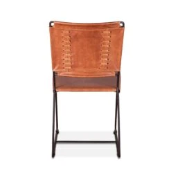 Melbourne Industrial Modern Leather Dining Chair, Set Of 2 34 Melbourne Industrial Modern Leather Dining Chair, Set Of 2 -Household Items Series FNY DC18 COG bk1