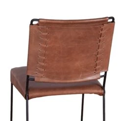 Melbourne Industrial Modern Leather Dining Chair, Set Of 2 30 Melbourne Industrial Modern Leather Dining Chair, Set Of 2 -Household Items Series FNY DC18 TB GG dt2