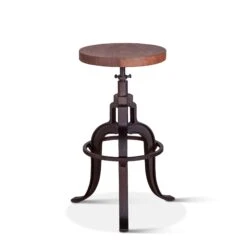 Blayne Rustic Adjustable Height Barstool