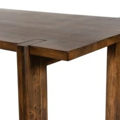 Dellio Solid Mango Wood 72" Dining Table In Acorn Brown -Household Items Series FOP DT72AB 3