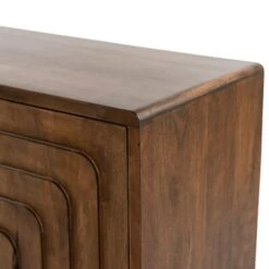 Dellio Solid Mango Wood Sideboard In Acorn Brown -Household Items Series FOP SB60AB 4