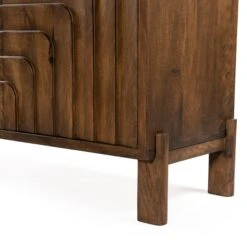 Dellio Solid Mango Wood Sideboard In Acorn Brown -Household Items Series FOP SB60AB 5