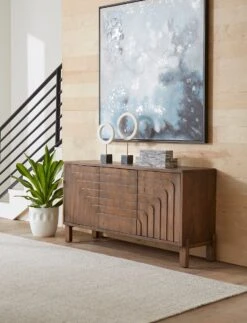 Dellio Solid Mango Wood Sideboard In Acorn Brown -Household Items Series FOP SB60AB OakPark Sideboard 12 22