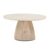Palm Desert 36" White Marble Round Coffee Table