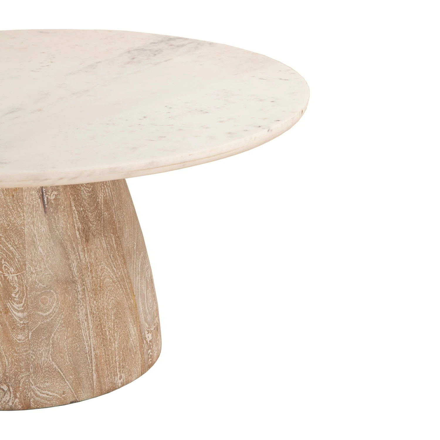Palm Desert 36" White Marble Round Coffee Table 5 Palm Desert 36" White Marble Round Coffee Table - Image 3