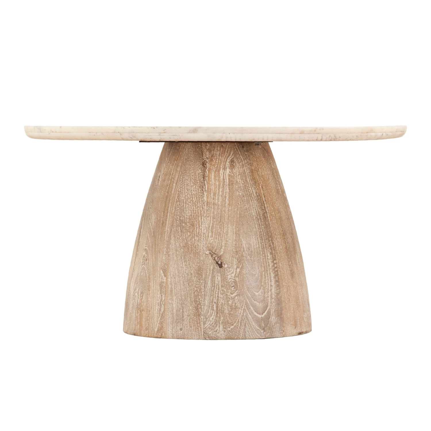 Palm Desert 36" White Marble Round Coffee Table 6 Palm Desert 36" White Marble Round Coffee Table - Image 4