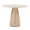 Palm Desert 48" White Marble Round Gathering Table -Household Items Series FPA GT48 MOD WM