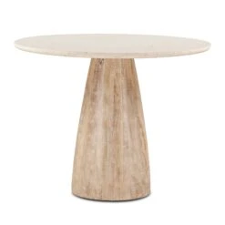 Palm Desert 48" White Marble Round Gathering Table