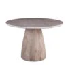 Palm Desert Natural Dining Marble Table With Washed Wood Base -Household Items Series FPA RD48 MOD BL