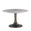 Palm Desert Natural Marble Dining Table With Bronze Tulip Base 2 Palm Desert Natural Marble Dining Table With Bronze Tulip Base -Household Items Series FPA RD48 TLBG WM
