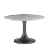 Palm Desert Natural Marble Dining Table With Steel Tulip Base -Household Items Series FPA RD48 TLSL WM