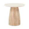 Palm Desert White Marble Round Side Table -Household Items Series FPA ST22 MOD WM bk1