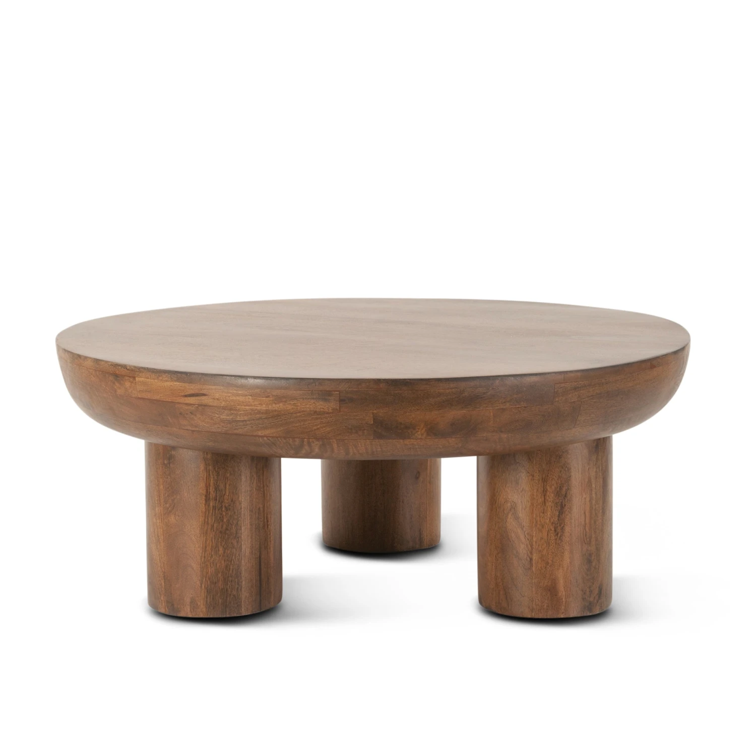 Noto 39" Round Coffee Table In Acorn Brown 3 Noto 39" Round Coffee Table In Acorn Brown