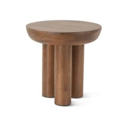 Noto 20" Round Side Table In Acorn Brown 7 Noto 20" Round Side Table In Acorn Brown -Household Items Series FPM ST20AB 3q1