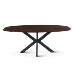 Aurora 78" Modern Dining Table In Dark Walnut