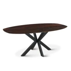 Aurora 78" Modern Dining Table In Dark Walnut -Household Items Series FRI DT78DW 3q1 1