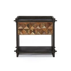 Messina Carved Teak Wood Night Chest