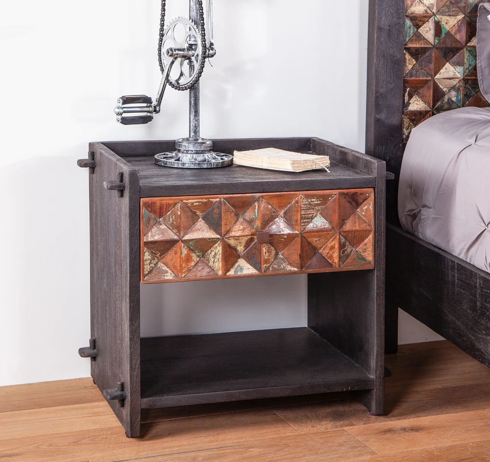 Messina Carved Teak Wood Night Chest 9 Messina Carved Teak Wood Night Chest - Image 7