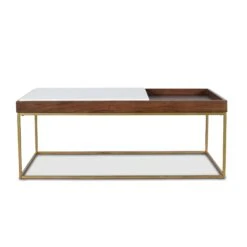 Aurora Modern Coffee Table In Walnut Brown